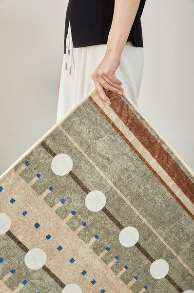 Contemporary Area Rugs for Dining Room, Large Modern Rugs for Living Room, Mid Century Modern Rugs for Bedroom-Art Painting Canvas