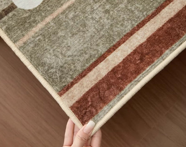 Contemporary Area Rugs for Dining Room, Large Modern Rugs for Living Room, Mid Century Modern Rugs for Bedroom-Art Painting Canvas