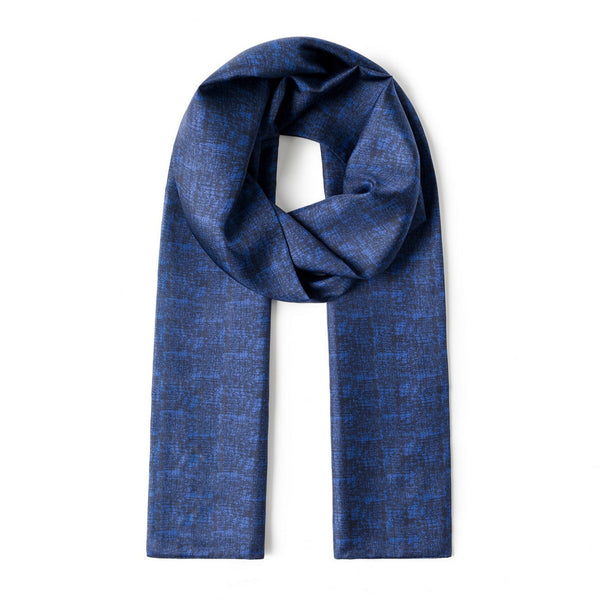 Luxury Blue Silk Neck Scarf, Silk Scarf For Suit, Formal Wear Silk Scarf, Silk Ascot For Men, British Style Long Scarf, Business Silk Scarf Men, Mens Spring Autumn Scarf, Lightweight Silk Scarf Men-Art Painting Canvas