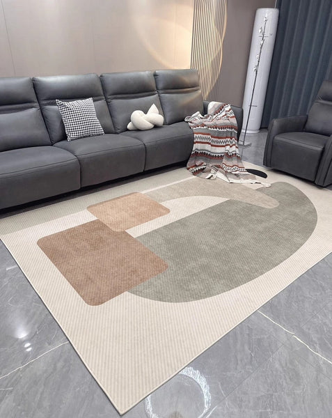 Abstract Geometric Modern Rugs, Contemporary Modern Rugs for Living Room, Modern Rugs for Dining Room, Bedroom Modern Rugs