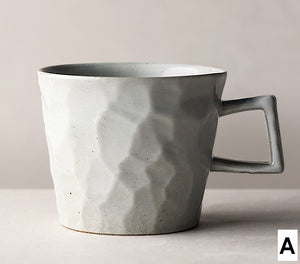 Creative Brown White Black Blue Ceramic Coffee Mugs, Modern Handmade Pottery Coffee Cup, Large Unique Tea Cup, Large Capacity Coffee Cups-Art Painting Canvas