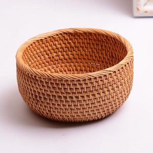 Small Storage Basket, Round Storage Basket, Woven Storage Baskets for Kitchen, Storage Basket for Dining Room-Art Painting Canvas