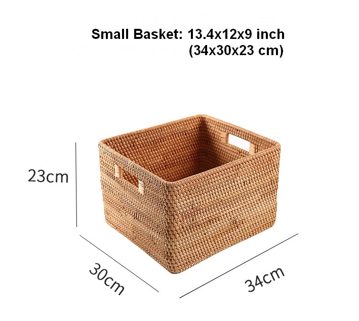 Extra Large Woven Baskets for Living Room, Storage Baskets for Clothes, Storage Baskets for Kitchen, Rectangular Storage Basket for Bedroom, Storage Baskets for Shelves-Art Painting Canvas