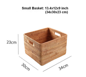 Extra Large Woven Baskets for Living Room, Storage Baskets for Clothes, Storage Baskets for Kitchen, Rectangular Storage Basket for Bedroom, Storage Baskets for Shelves-Art Painting Canvas