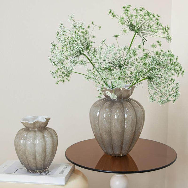 Handmade Liuli Vases, Color Glaze Vase, Contemporary Vases for Modern Home Decor, Glass Bud Vases, Centerpiece Vases on Table-Art Painting Canvas