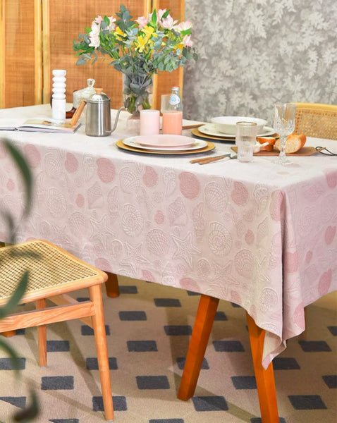 Square Tablecloth for Round Table, Cotton Rectangular Table Covers for Kitchen, Modern Dining Room Table Cloths, Farmhouse Table Cloth, Wedding Tablecloth-Art Painting Canvas