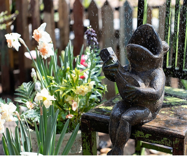 Garden Animal Statues, Unique Modern Garden Sculptures, Frog Flowerpot for Garden Decoration, Beautiful Cute Frog Statues, Creative Villa Outdoor Gardening Ideas-Art Painting Canvas