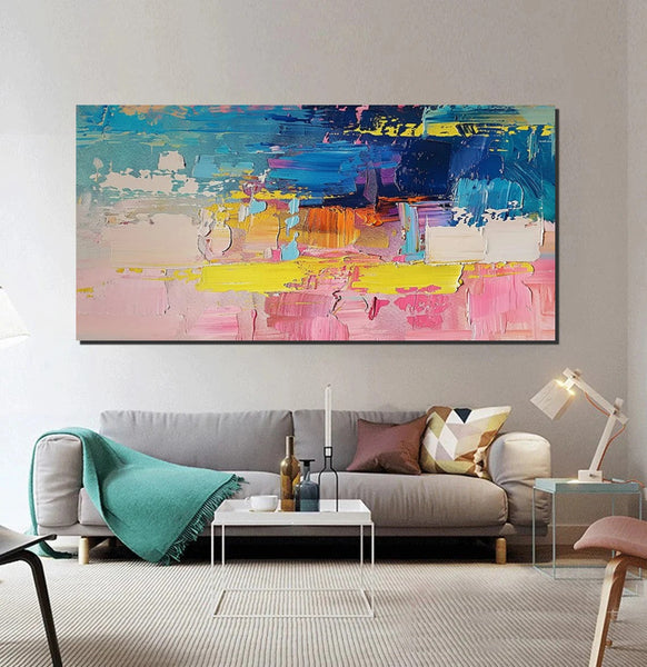 Abstract Wall Art for Bedroom, Modern Paintings for Living Room, Acrylic Painting on Canvas, Original Canvas Art, Simple Abstract Artwork-Art Painting Canvas