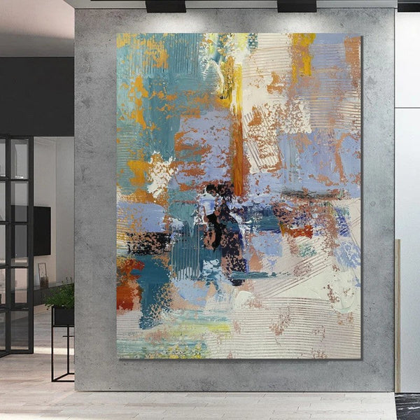 Large Painting Behind Couch, Buy Abstract Painting Online, Simple Modern Art, Living Room Wall Art Paintings, Acrylic Abstract Paintings Behind Sofa-Art Painting Canvas