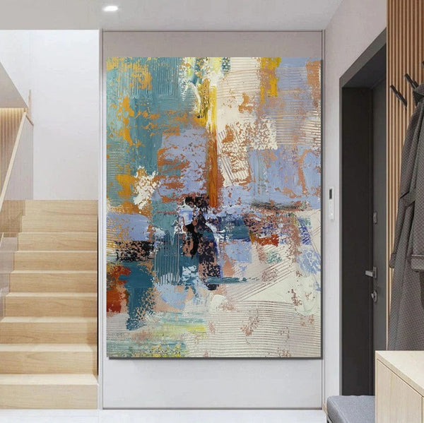 Large Painting Behind Couch, Buy Abstract Painting Online, Simple Modern Art, Living Room Wall Art Paintings, Acrylic Abstract Paintings Behind Sofa-Art Painting Canvas