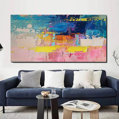 Abstract Wall Art for Bedroom, Modern Paintings for Living Room, Acrylic Painting on Canvas, Original Canvas Art, Simple Abstract Artwork-Art Painting Canvas