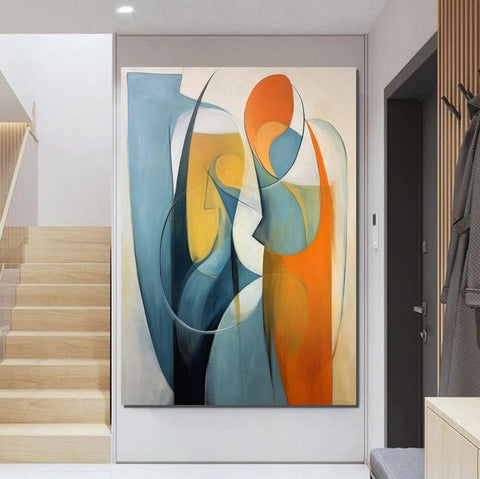 Simple Modern Art, Bedroom Wall Art Paintings, Large Painting on Canvas, Acrylic Abstract Paintings, Buy Abstract Painting Online-Art Painting Canvas