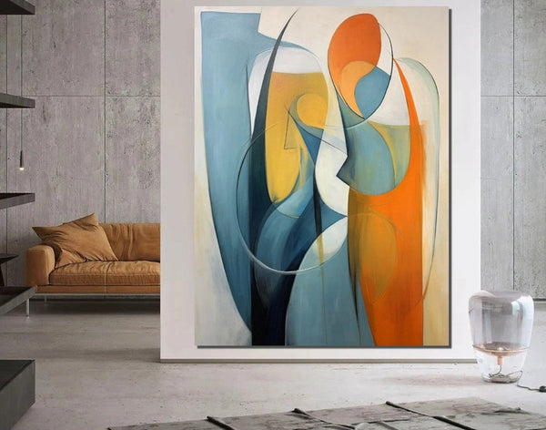 Acrylic Abstract Paintings, Buy Abstract Painting Online, Simple Modern Art, Bedroom Wall Art Paintings, Large Painting on Canvas-Art Painting Canvas