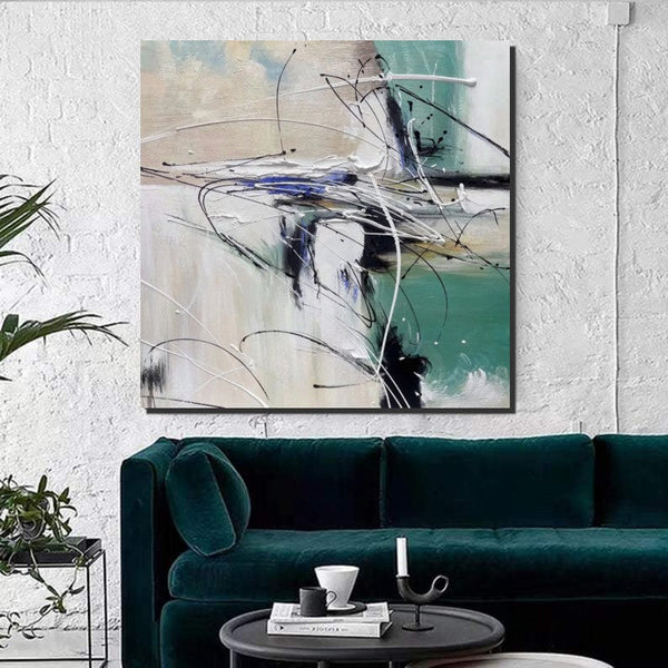 Abstract Acrylic Paintings for Living Room, Oversized Large Wall Art, Modern Contemporary Artwork, Buy Paintings Online, Heavy Texture Canvas Art-Art Painting Canvas