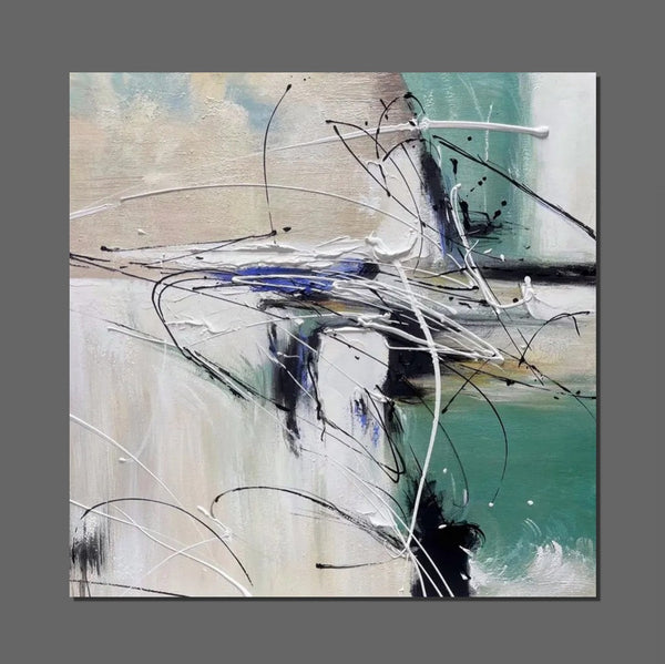 Abstract Acrylic Paintings for Living Room, Oversized Large Wall Art, Modern Contemporary Artwork, Buy Paintings Online, Heavy Texture Canvas Art-Art Painting Canvas