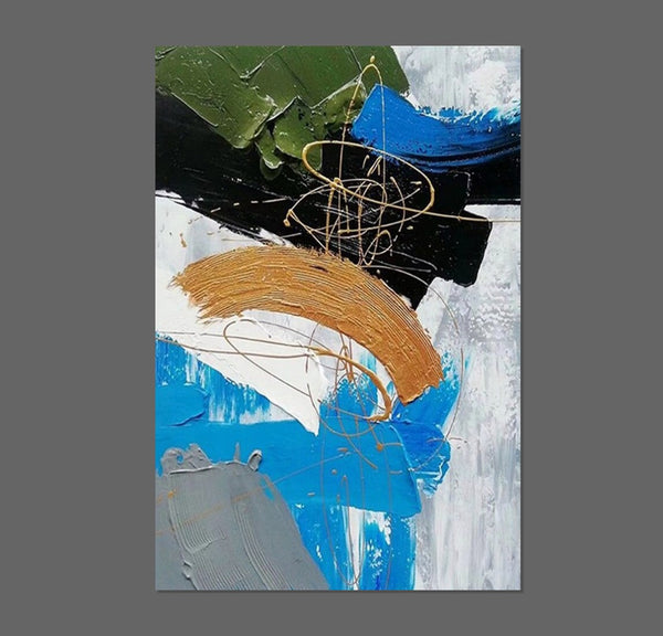 Large Acrylic Canvas Paintings, Living Room Abstract Wall Art Ideas, Large Wall Art Ideas, Impasto Painting, Simple Modern Abstract Painting-Art Painting Canvas