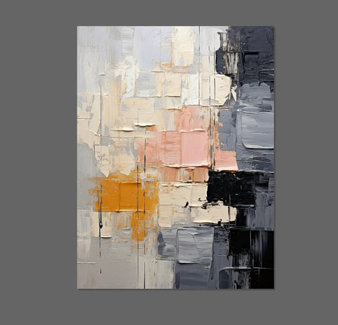 Living Room Wall Art Painting, Modern Contemporary Abstract Artwork, Palette Knife Paintings, Extra Large Acrylic Painting, Simple Modern Art-Art Painting Canvas