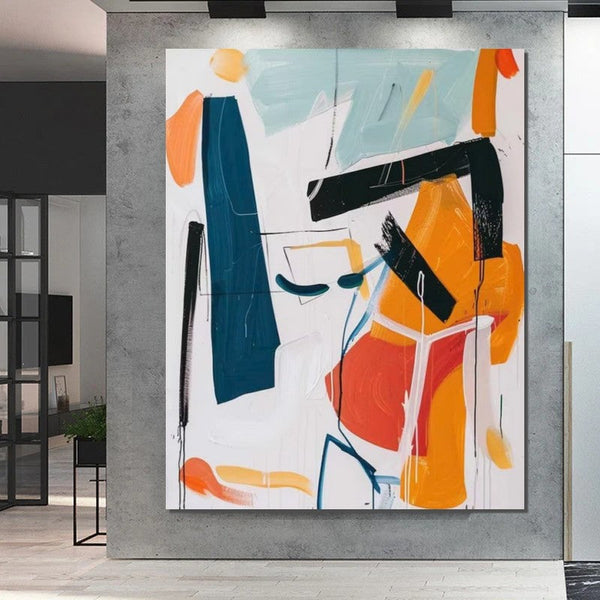 Large Wall Art Ideas, Impasto Painting, Simple Modern Abstract Painting, Large Acrylic Canvas Paintings, Living Room Abstract Wall Art Ideas