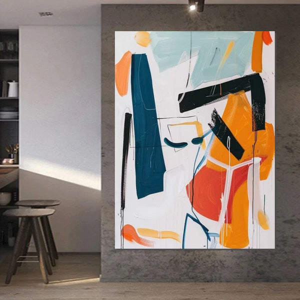 Large Wall Art Ideas, Impasto Painting, Simple Modern Abstract Painting, Large Acrylic Canvas Paintings, Living Room Abstract Wall Art Ideas