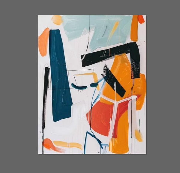 Large Wall Art Ideas, Impasto Painting, Simple Modern Abstract Painting, Large Acrylic Canvas Paintings, Living Room Abstract Wall Art Ideas-Art Painting Canvas