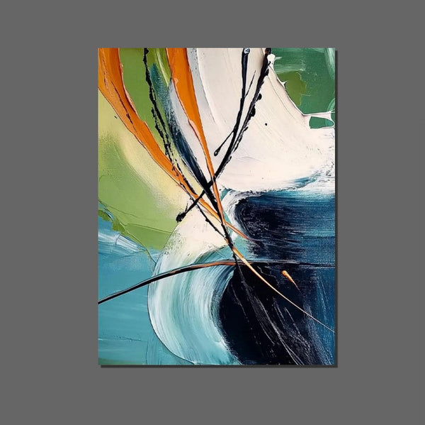 Dining Room Canvas Painting, Contemporary Modern Artwork, Large Canvas Painting for Office, Simple Modern Acrylic Paintings-Art Painting Canvas