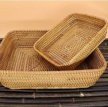 Small Rattan Storage Baskets, Storage Baskets for Shelves, Kitchen Storage Basket, Woven Storage Baskets for Bathroom-Art Painting Canvas