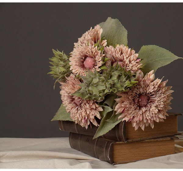 Large Gerberas Artificial Flowers, Autumn Arrangement, Table centerpiece, Sunflower-Art Painting Canvas
