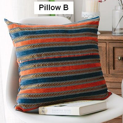 Decorative Throw Pillows for Living Room, Bohemian Style Chenille Pillow Cover, Bohemian Decorative Sofa Pillows-Art Painting Canvas