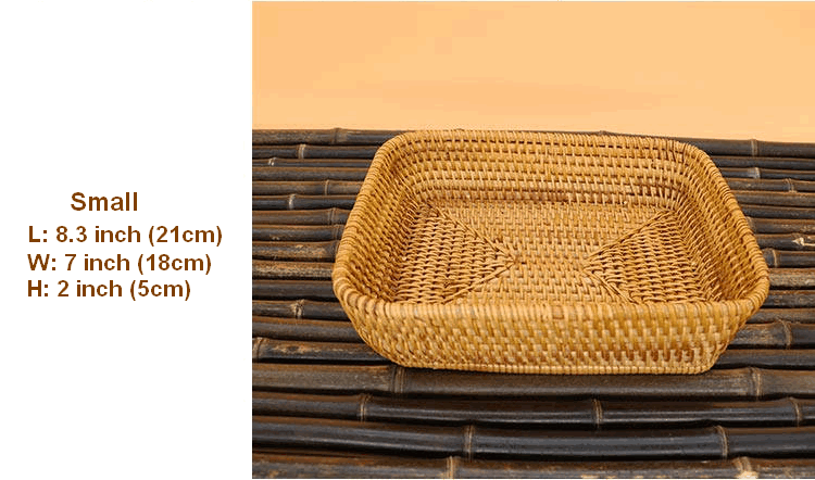 Small Rattan Storage Baskets, Storage Baskets for Shelves, Kitchen Storage Basket, Woven Storage Baskets for Bathroom-Art Painting Canvas