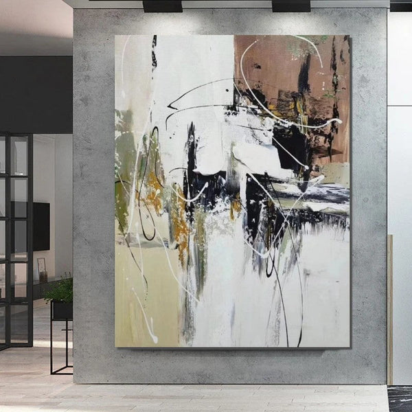 Large Paintings Behind Sofa, Acrylic Painting for Bedroom, Acrylic Paintings on Canvas, Modern Paintings, Buy Paintings Online-Art Painting Canvas