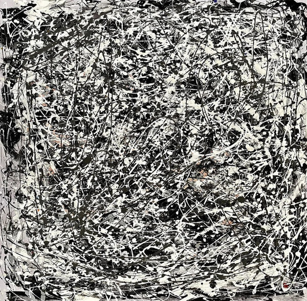 Modern Paintings for Dining Room, Hand Painted Wall Painting, Abstract Canvas Painting, Extra Large Abstract Artwork, Black Abstract Canas Art-Art Painting Canvas