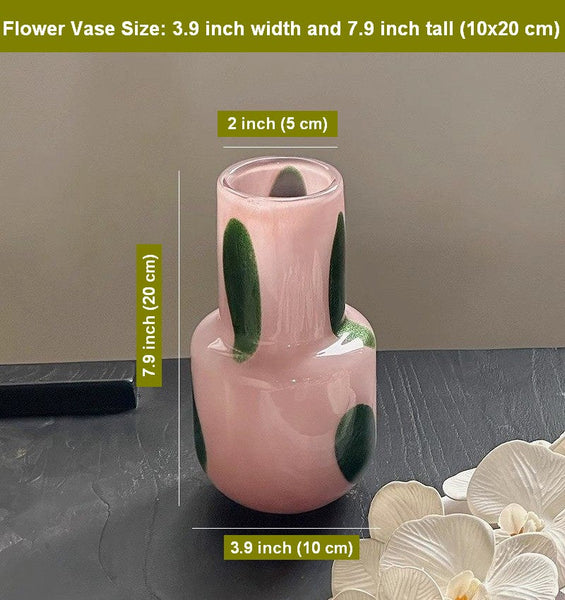 Handmade Glass Bud Vases, Flower Vases on Table, Vintage Small Glass Flower Vases, Water Holding Flower Vases-Art Painting Canvas