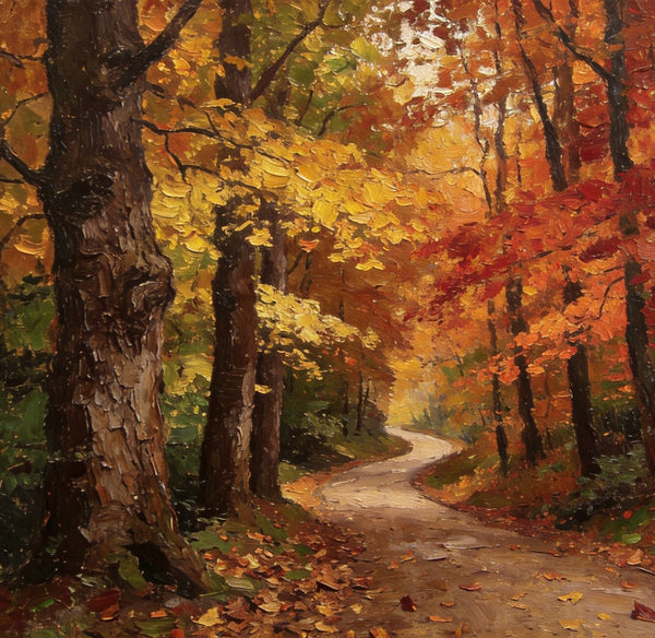 Landscape Canvas Paintings, Autumn Forest Landscape, Canvas Wall Art Paintings, Hand Painted Canvas Art, Original Oil Paintings, Buy Small Canvas Paintings-Art Painting Canvas