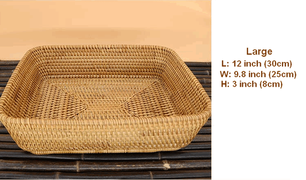 Small Rattan Storage Baskets, Storage Baskets for Shelves, Kitchen Storage Basket, Woven Storage Baskets for Bathroom-Art Painting Canvas