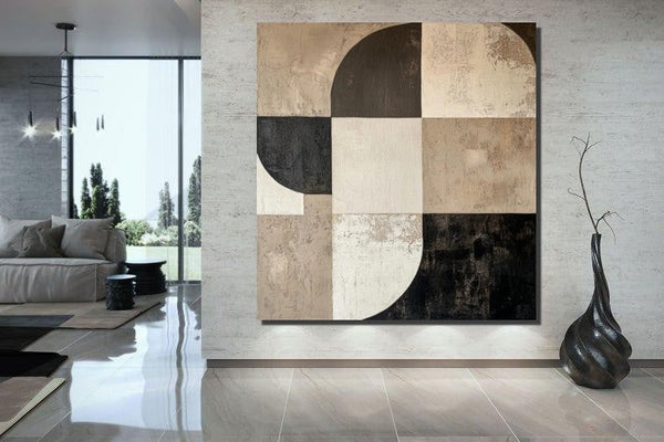 Large Painting on Canvas, Simple Modern Art, Bedroom Wall Art Paintings, Acrylic Abstract Paintings, Buy Abstract Painting Online, Black Abstract Paintings-Art Painting Canvas