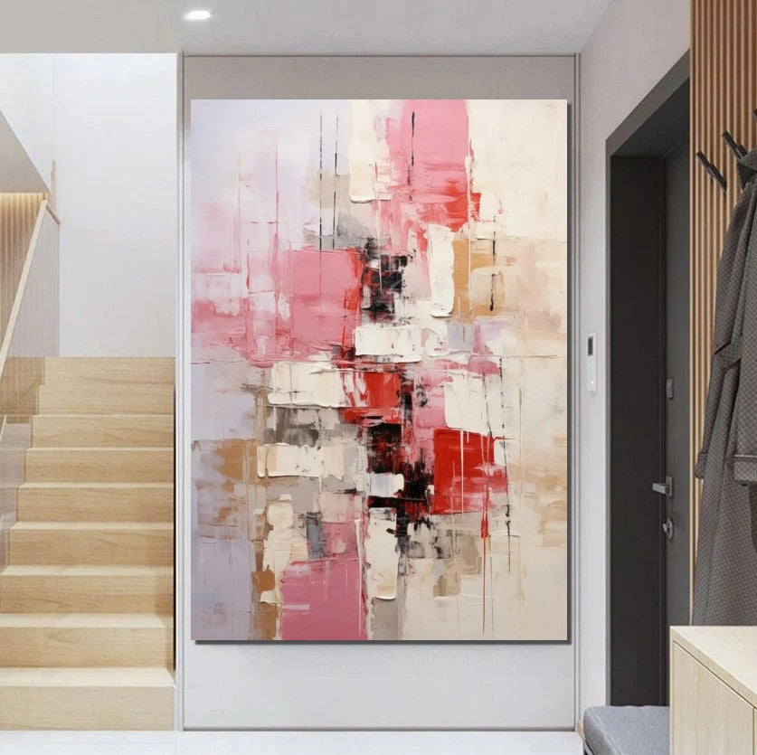 Bedroom Modern Wall Art Paintings, Palette Knife Paintings, Acrylic Paintings on Canvas, Abstract Painting for Living Room, Large Paintings Behind Sofa-Art Painting Canvas
