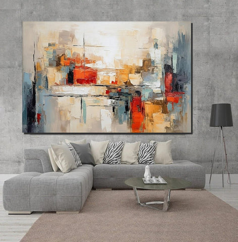 Original Acrylic Paintings, Modern Canvas Art, Modern Paintings for Bedroom, Oversized Wall Art for Living Room, Hand Painted Canvas Artwork-Art Painting Canvas
