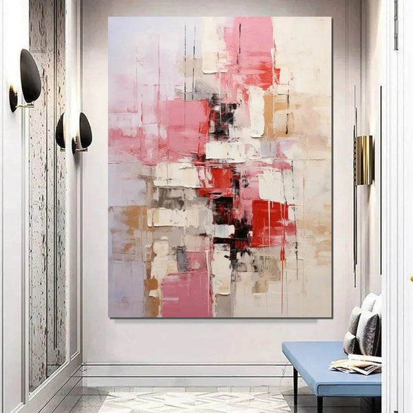 Bedroom Modern Wall Art Paintings, Palette Knife Paintings, Acrylic Paintings on Canvas, Abstract Painting for Living Room, Large Paintings Behind Sofa-Art Painting Canvas