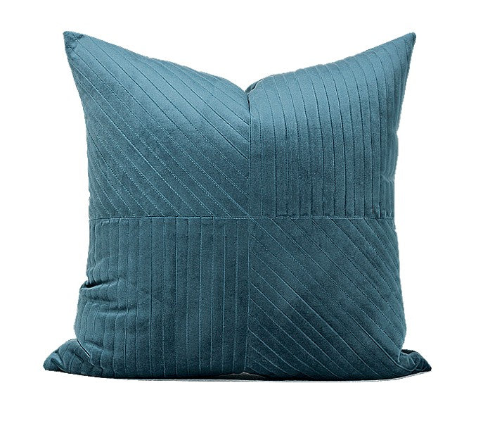 Large Decorative Throw Pillow for Couch, Blue Modern Sofa Pillows, Simple Modern Throw Pillows for Couch, Large Square Pillows-Art Painting Canvas
