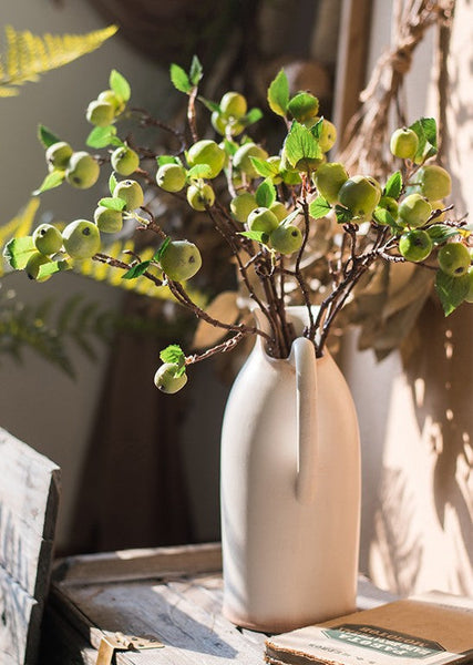 Green Apple Branch, Fruit Branch, Table Centerpiece, Beautiful Modern Flower Arrangement Ideas for Home Decoration, Simple Artificial Floral for Dining Room-Art Painting Canvas