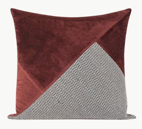 Red Modern Sofa Throw Pillows, Red Decorative Throw Pillows for Couch, Large Abstract Contemporary Throw Pillow for Interior Design-Art Painting Canvas