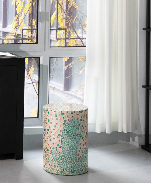 Contemporary Small Sofa Side Table, Portable Casual Side Table, Creative Coffee Table, Shell Small Side Table, Unique Small End Table-Art Painting Canvas