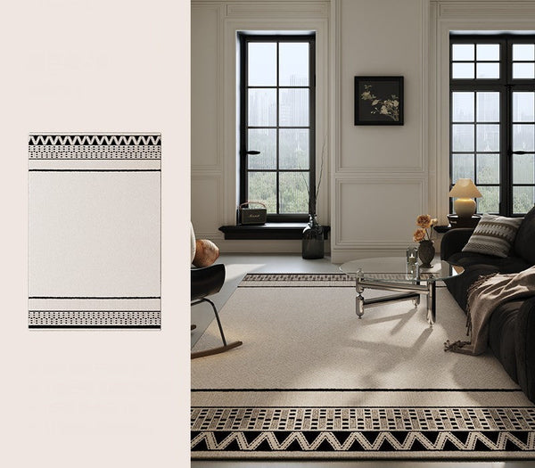 Large Geometric Contemporary Rugs, Mid Century Modern Rugs for Living Room, Abstract Contemporary Modern Rugs for Dining Room-Art Painting Canvas