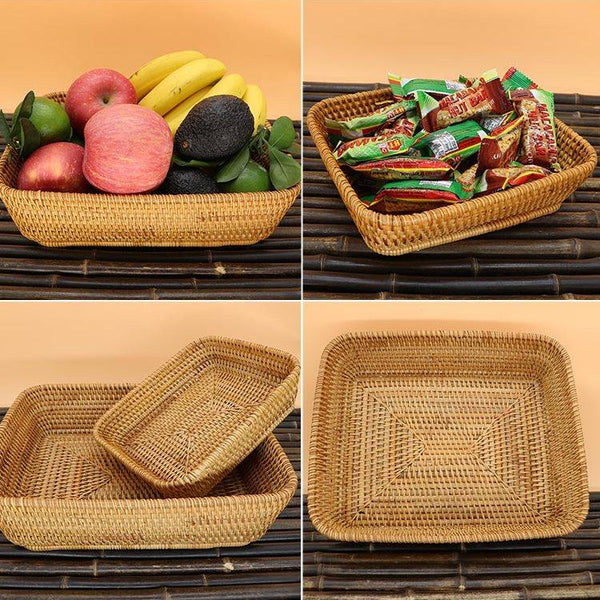 Small Rattan Storage Baskets, Storage Baskets for Shelves, Kitchen Storage Basket, Woven Storage Baskets for Bathroom-Art Painting Canvas