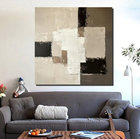 Canvas Painting for Living Room, Contemporary Abstract Artwork, Abstract Painting Ideas for Interior Design, Modern Wall Art Painting-Art Painting Canvas