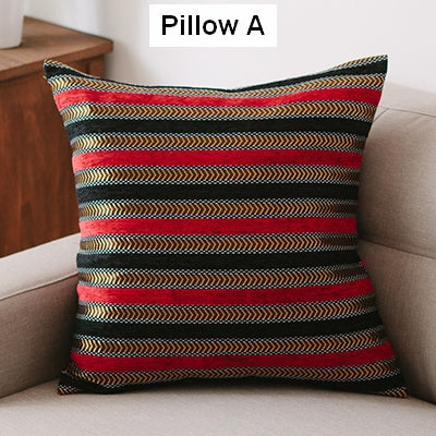 Decorative Throw Pillows for Living Room, Bohemian Style Chenille Pillow Cover, Bohemian Decorative Sofa Pillows-Art Painting Canvas