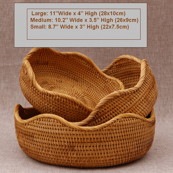Small Rattan Baskets, Round Storage Basket, Woven Storage Baskets, Kitchen Storage Baskets, Storage Baskets for Shelves-Art Painting Canvas