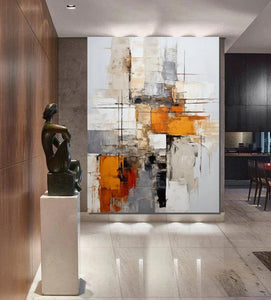 Bedroom Wall Art Paintings, Large Painting on Canvas, Acrylic Abstract Paintings, Buy Abstract Painting Online, Simple Modern Art-Art Painting Canvas