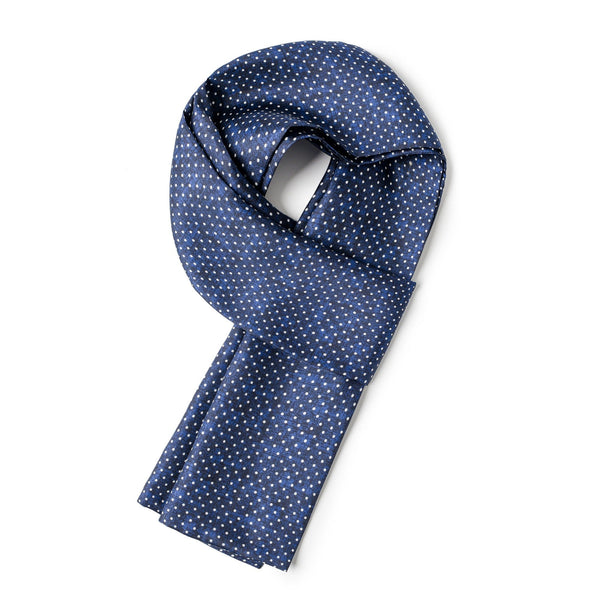 Formal Wear Silk Scarf, Silk Ascot For Men, British Style Long Scarf, Luxury Blue Silk Neck Scarf, Silk Scarf For Suit, Business Silk Scarf Men, Mens Spring Autumn Scarf, Lightweight Silk Scarf Men-Art Painting Canvas
