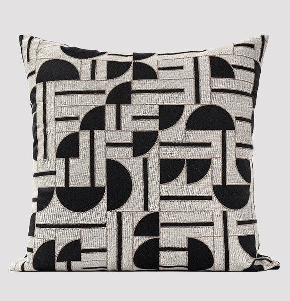 Geometric Contemporary Pillows, Abstract Decorative Throw Pillows, Square Modern Throw Pillows for Couch, Large Simple Throw Pillow for Interior Design-Art Painting Canvas